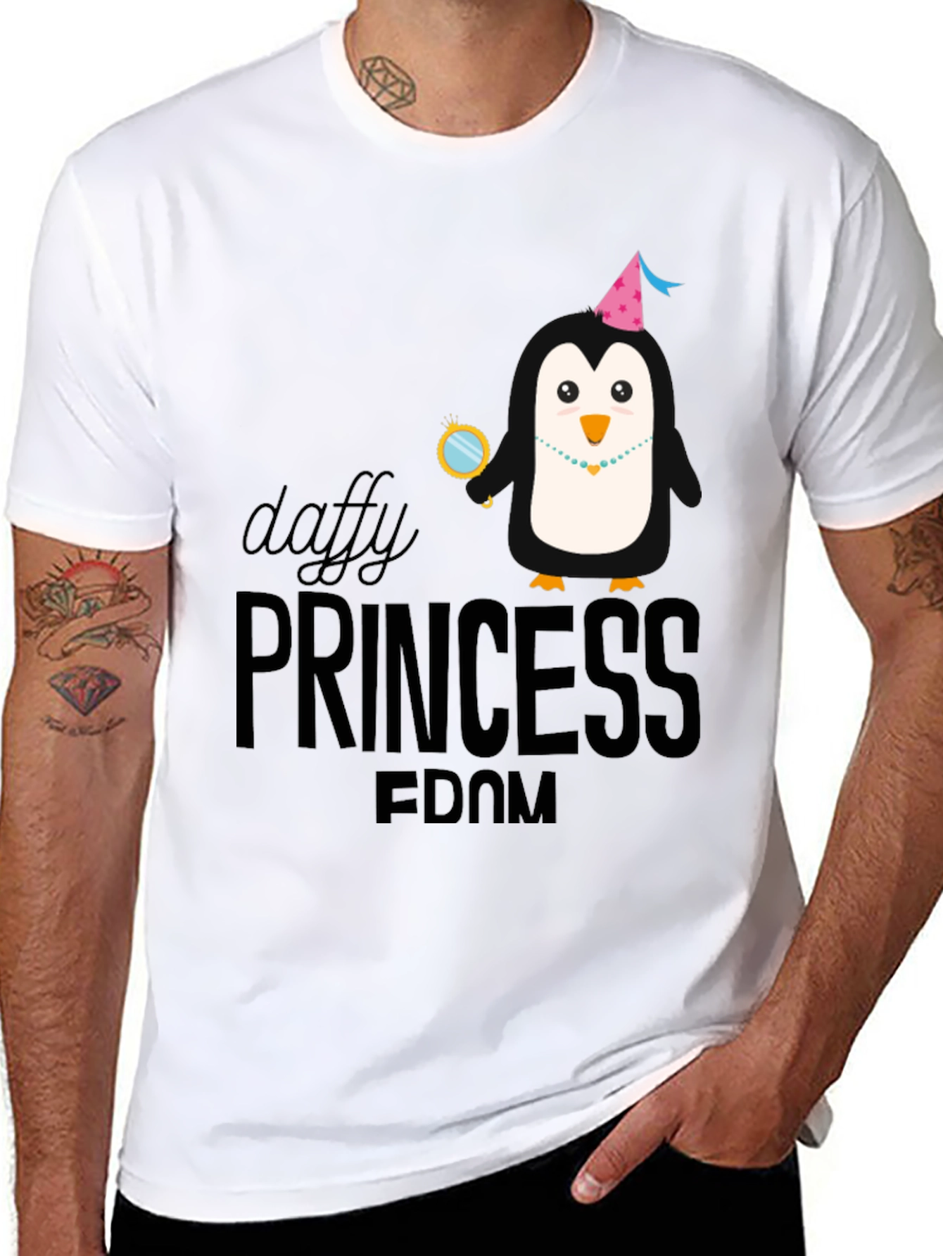 Daffy Princessdom Penguin T-Shirt - Black
