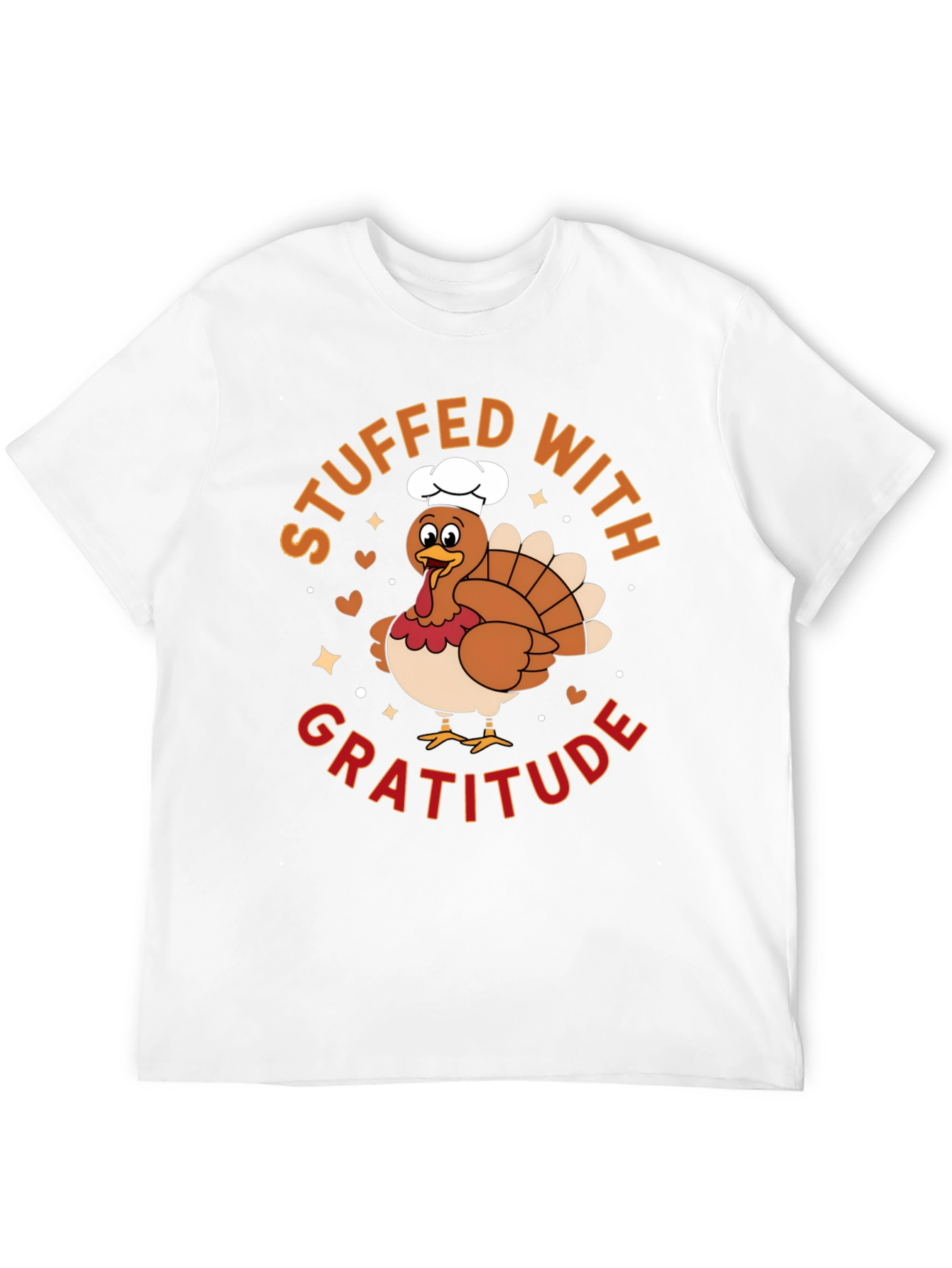 Stuffed with Gratitude Turkey Graphic T-Shirt
