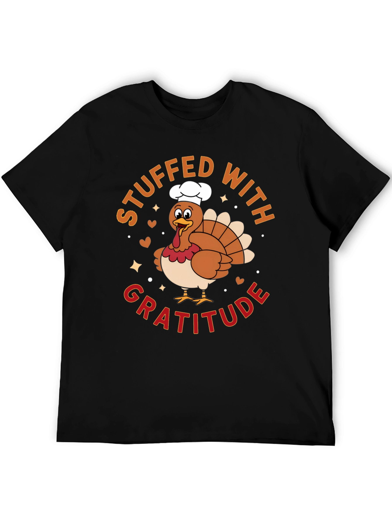 Stuffed with Gratitude Turkey Graphic T-Shirt
