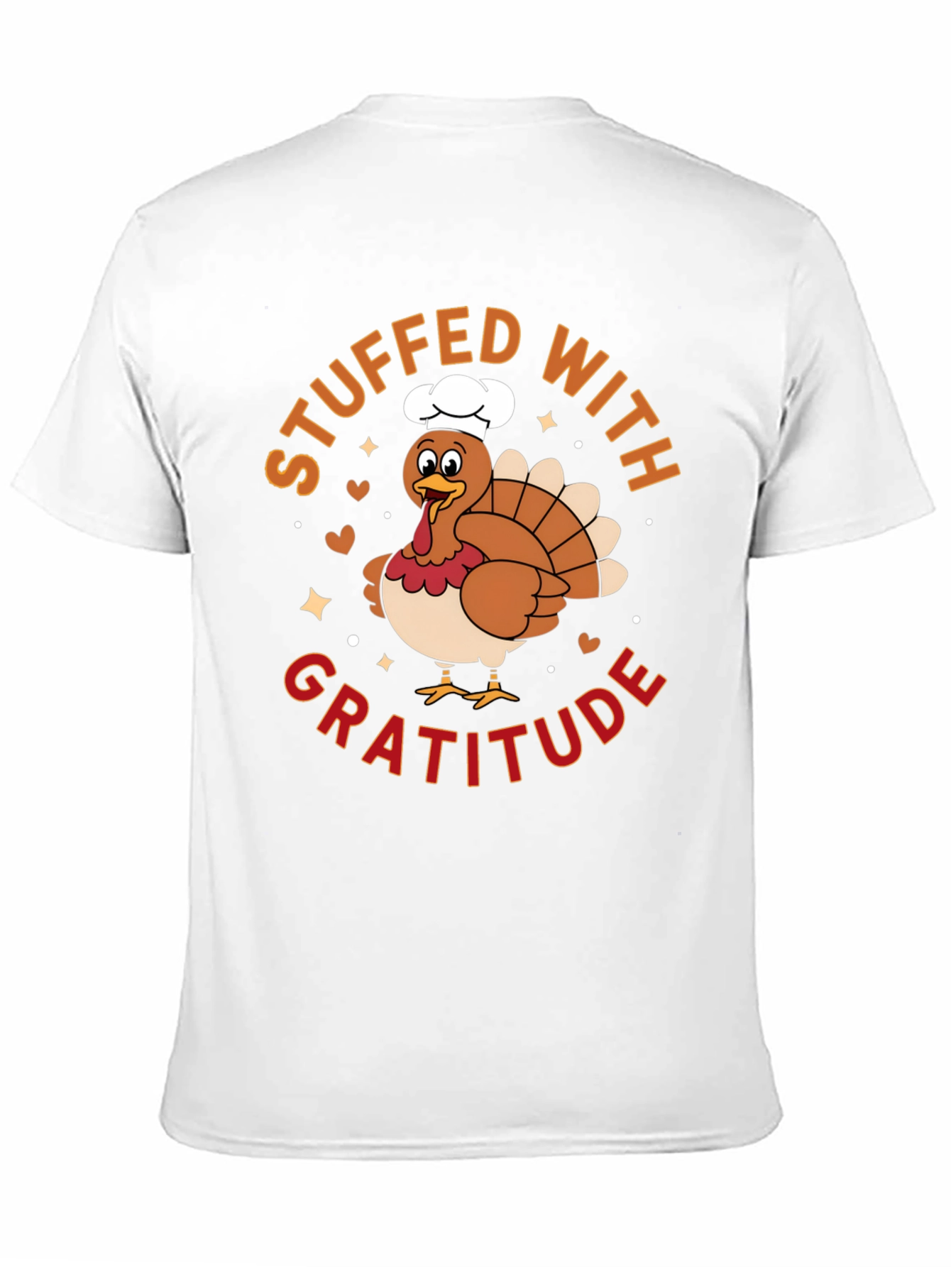 Stuffed with Gratitude Turkey Graphic T-Shirt