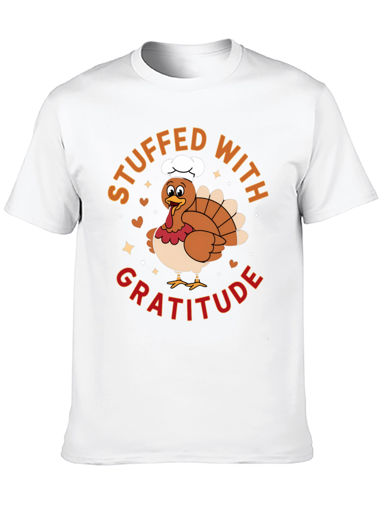 Stuffed with Gratitude Turkey Graphic T-Shirt