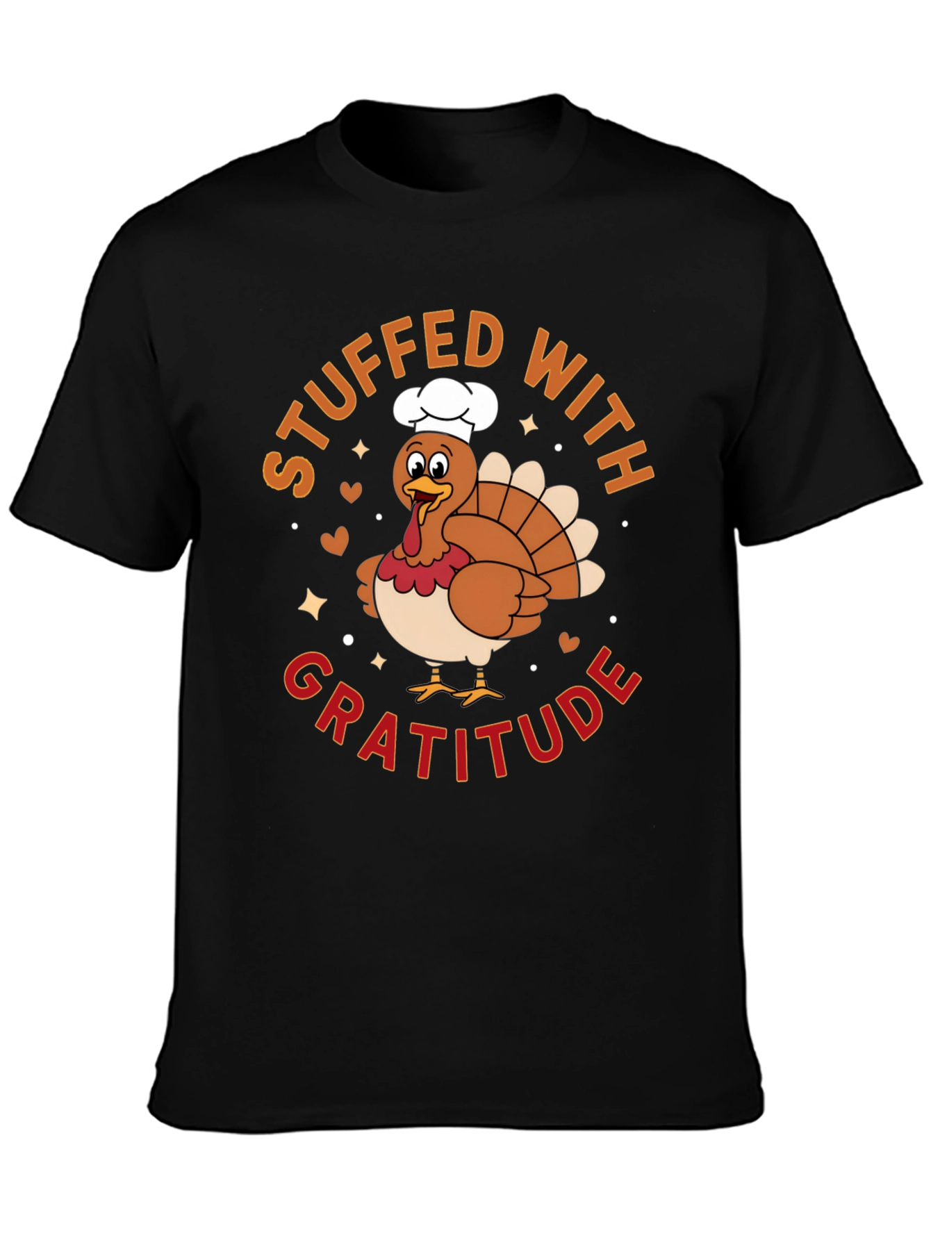 Stuffed with Gratitude Turkey Graphic T-Shirt