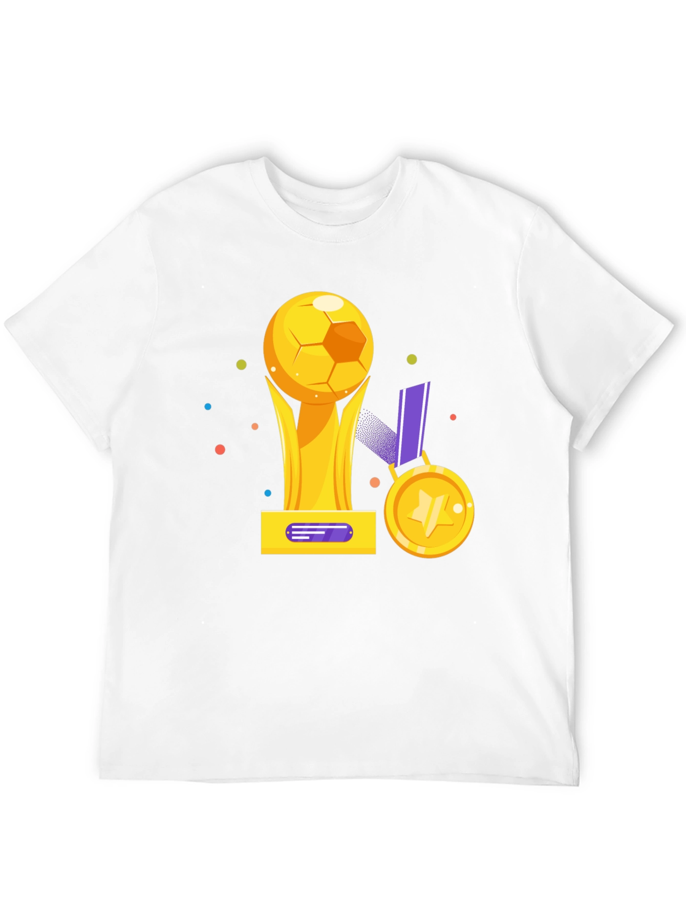 Soccer Trophy Graphic Tee - Sporty Black T-Shirt
