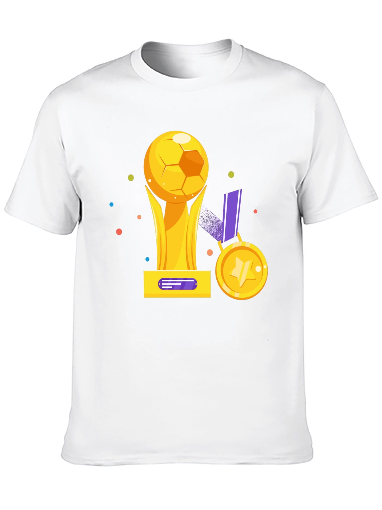 Soccer Trophy Graphic Tee - Sporty Black T-Shirt