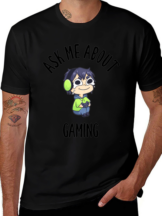 Ask Me About Gaming Black T-Shirt