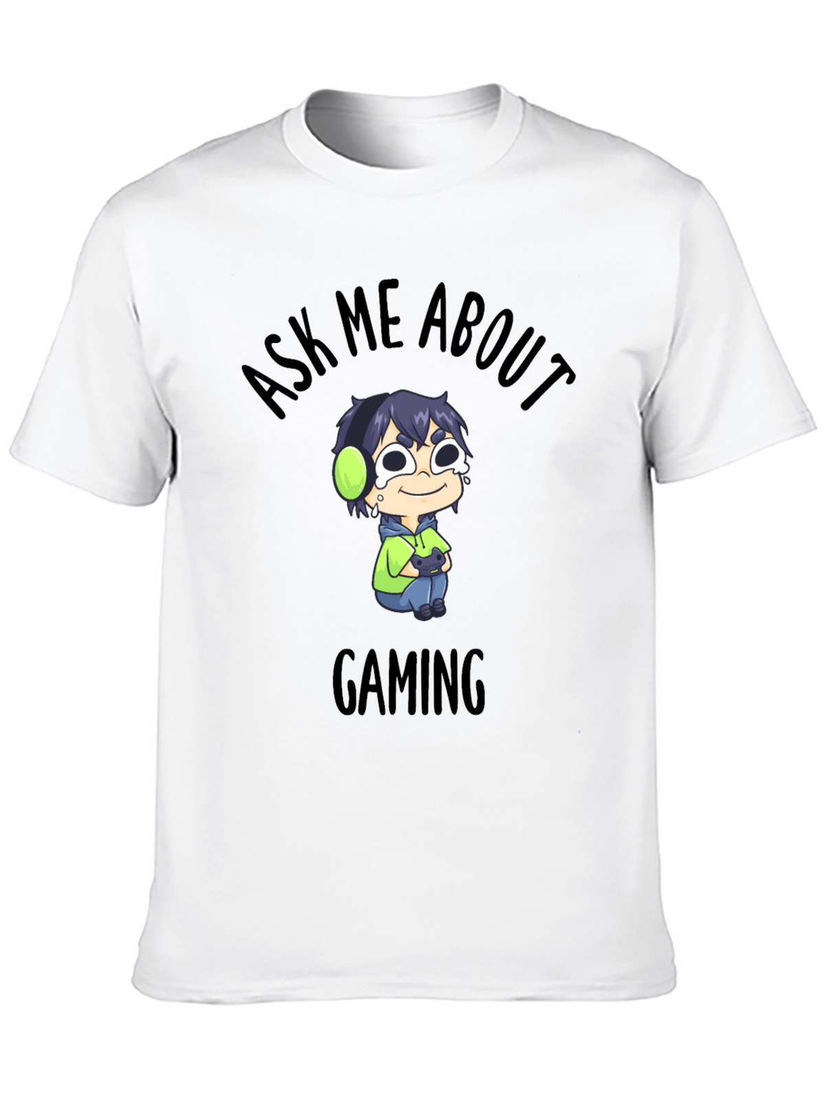 Ask Me About Gaming Black T-Shirt