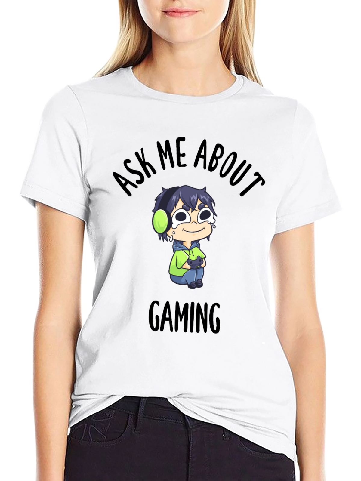 Ask Me About Gaming Black T-Shirt