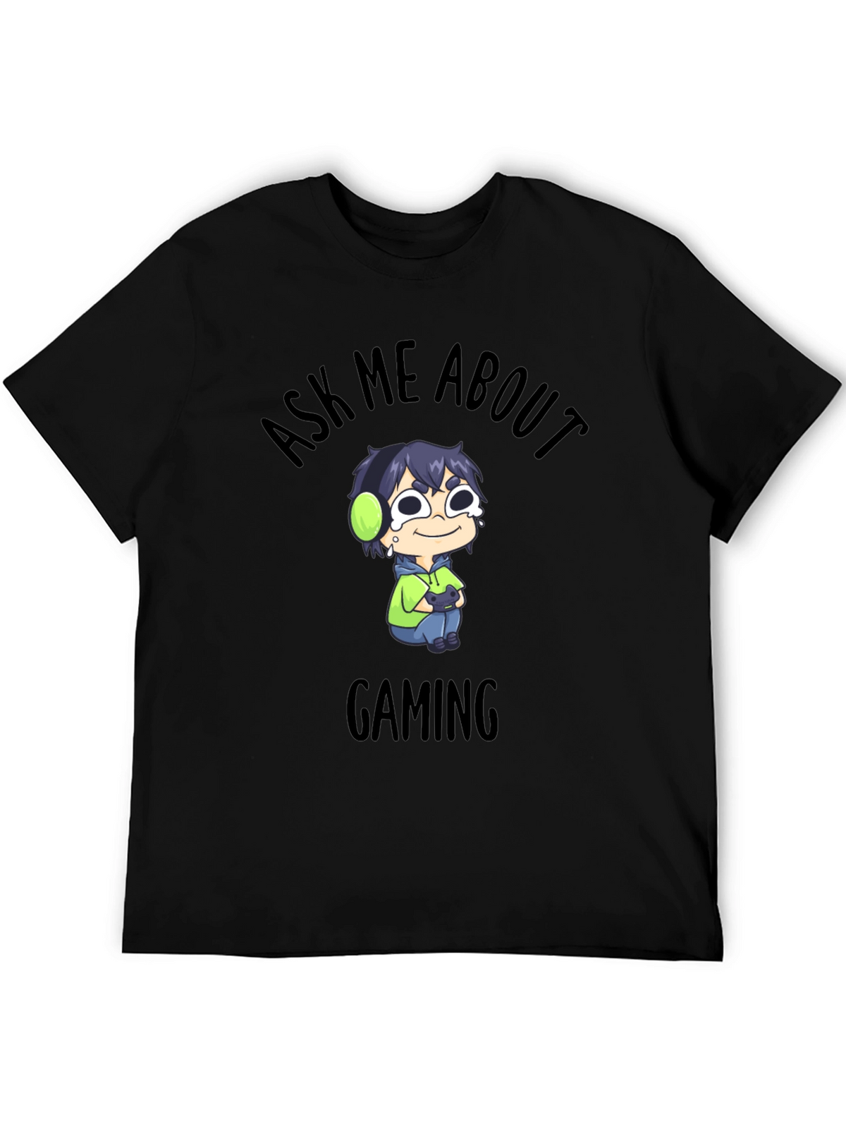 Ask Me About Gaming Black T-Shirt