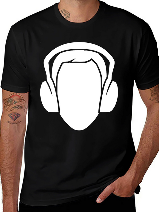 DJ Headphone Graphic T-Shirt - Black