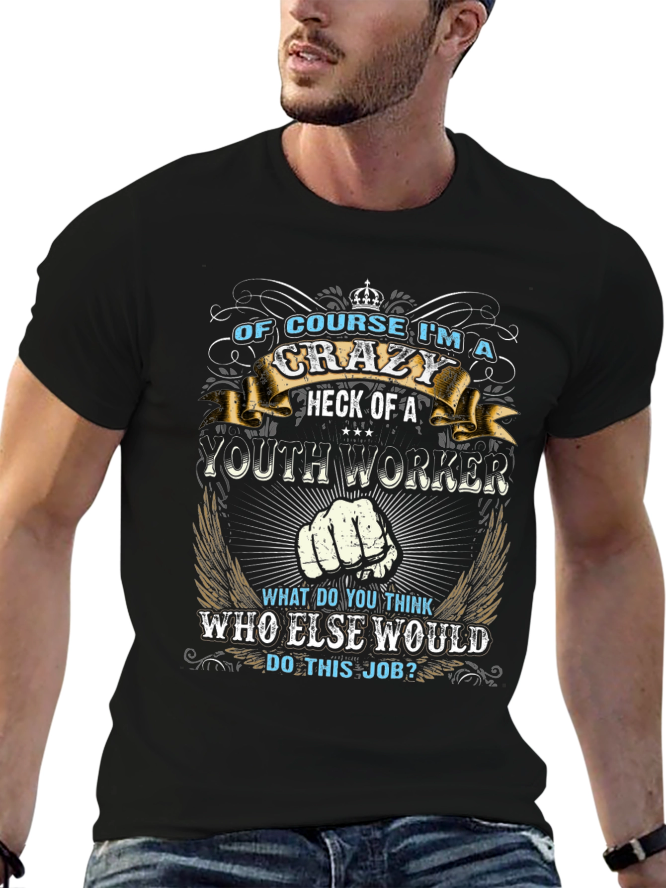 Crazy Youth Worker Graphic T-Shirt