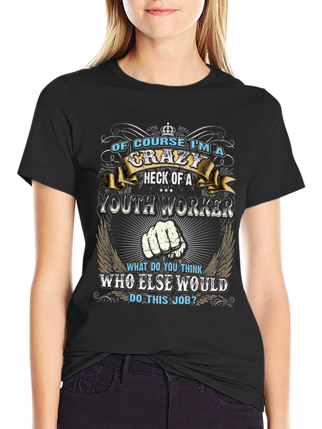 Crazy Youth Worker Graphic T-Shirt