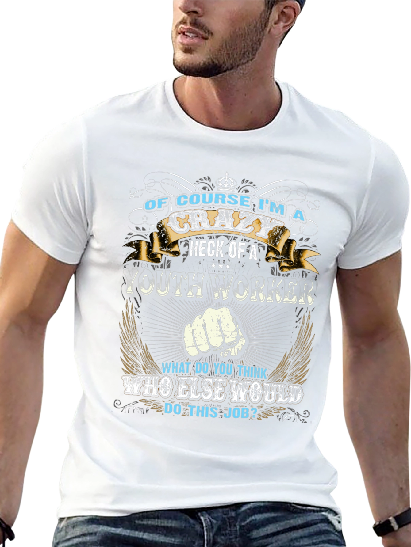 Crazy Youth Worker Graphic T-Shirt