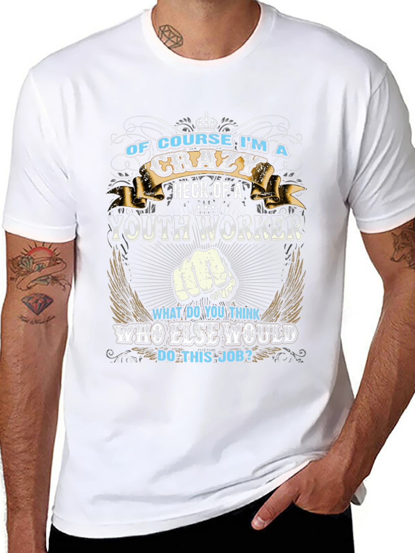 Crazy Youth Worker Graphic T-Shirt