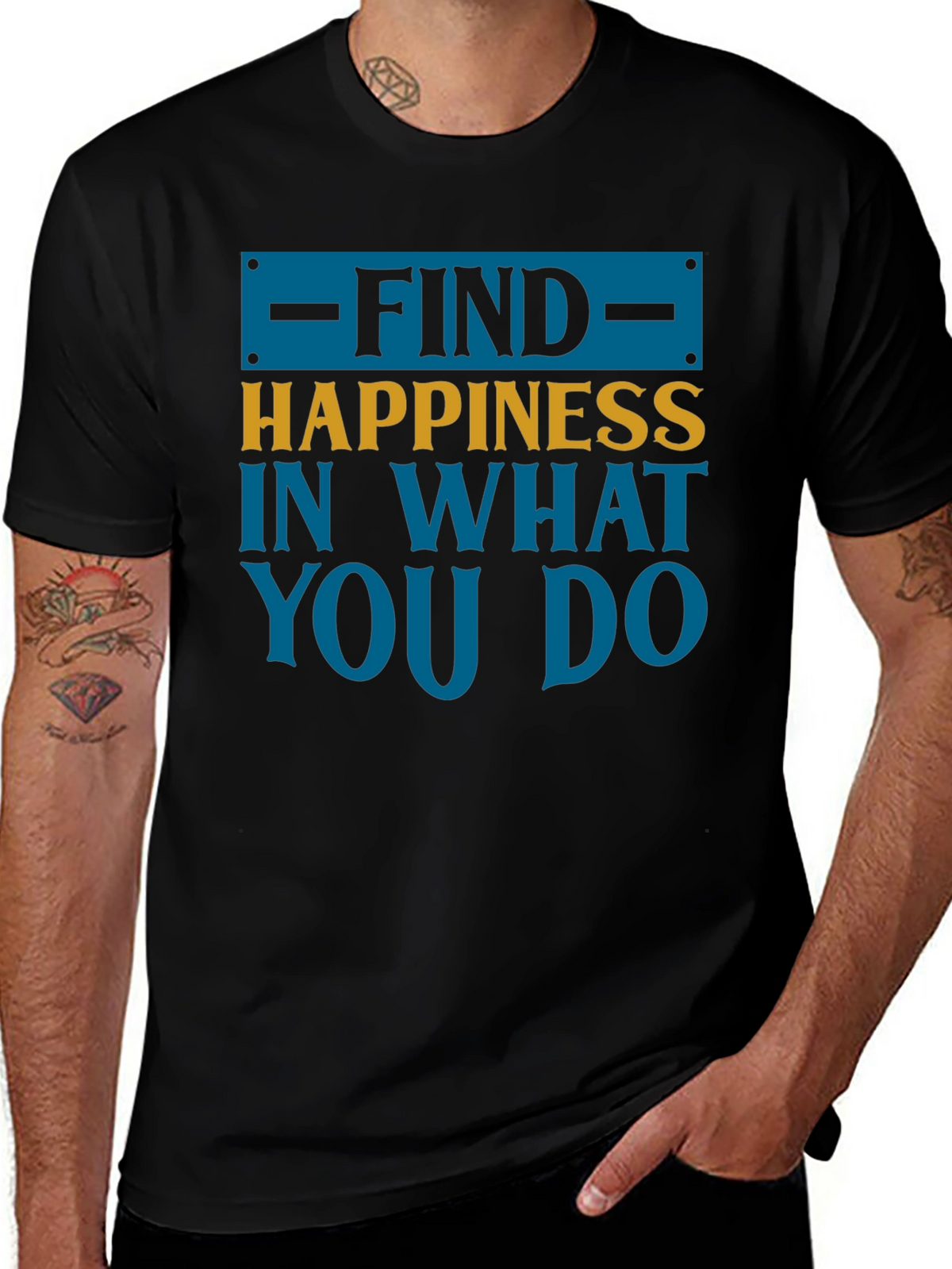 Find Happiness Graphic Tee - Motivational Shirt