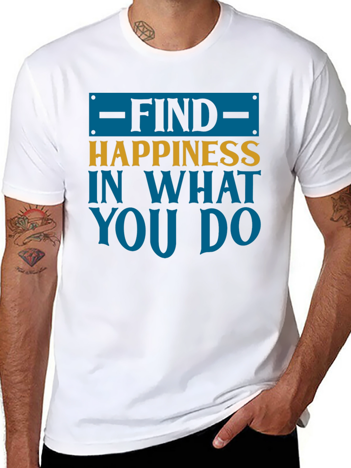 Find Happiness Graphic Tee - Motivational Shirt