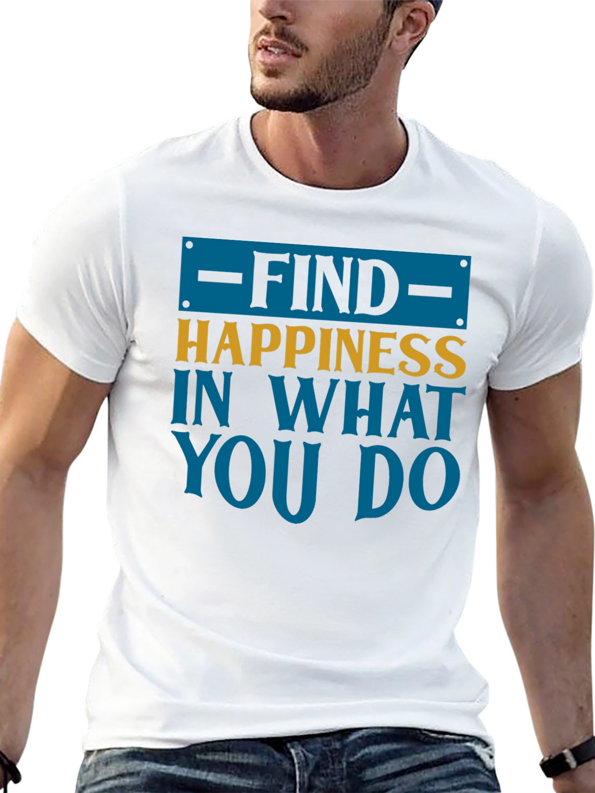 Find Happiness Graphic Tee - Motivational Shirt