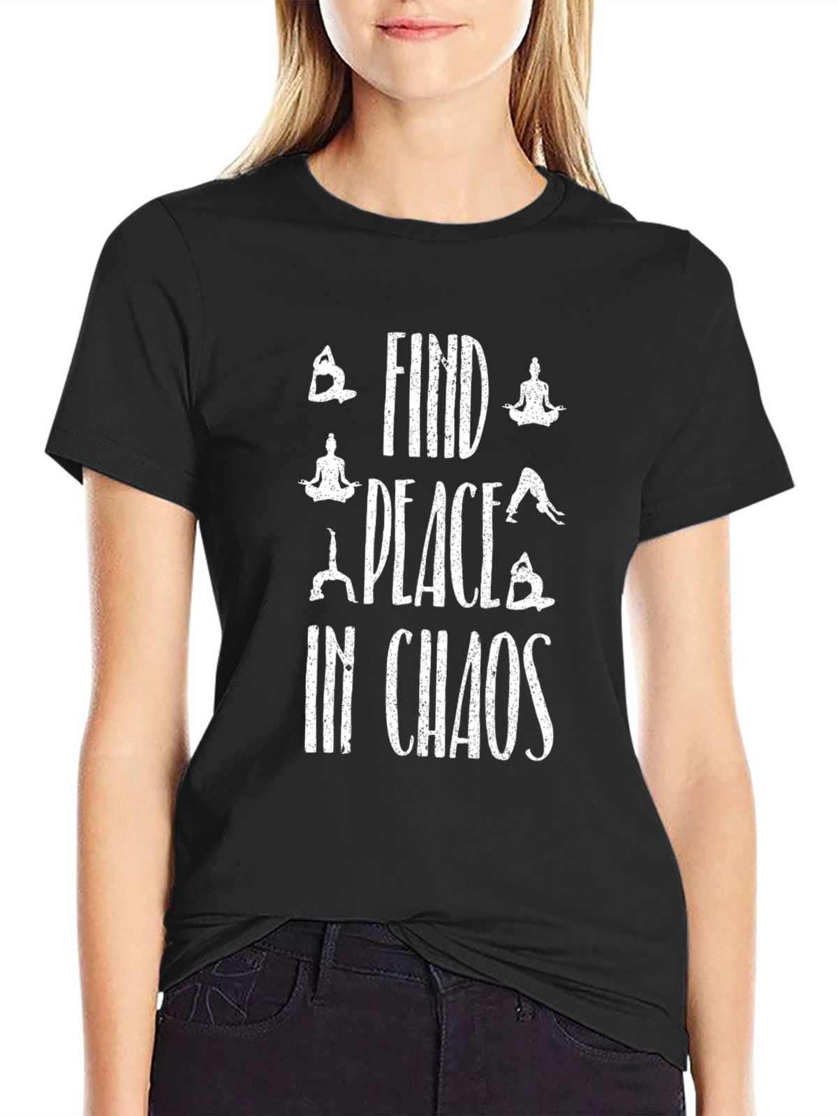 Find Peace in Chaos Yoga T-Shirt