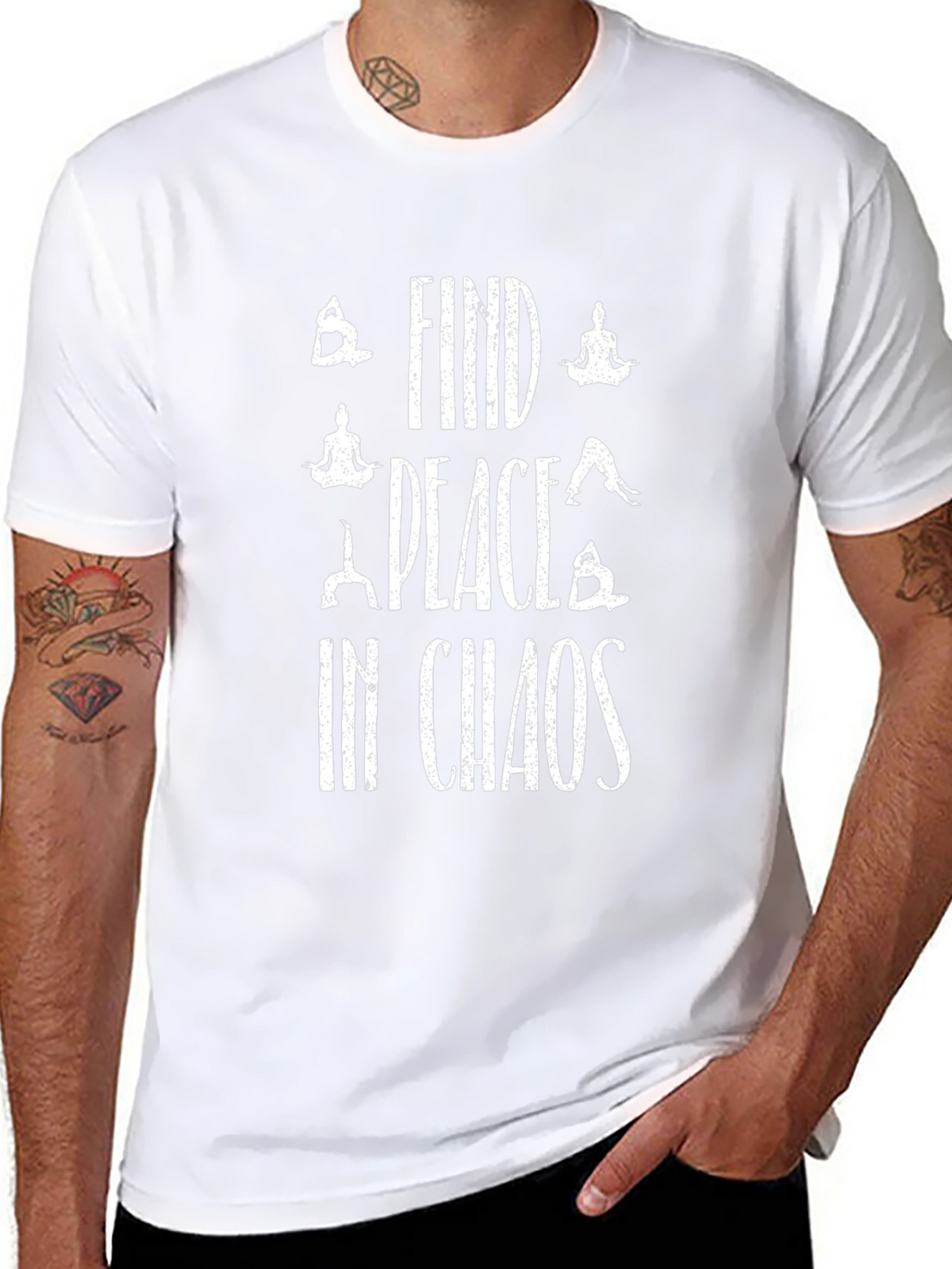 Find Peace in Chaos Yoga T-Shirt