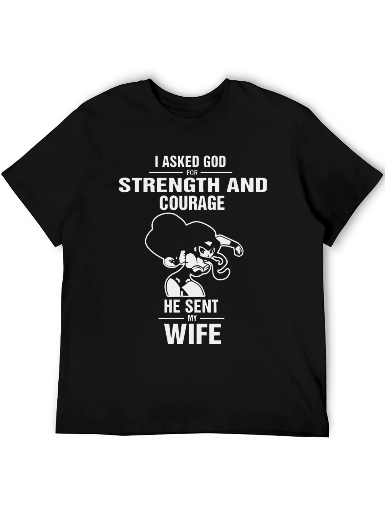 Strength and Courage Wife T-Shirt - Black