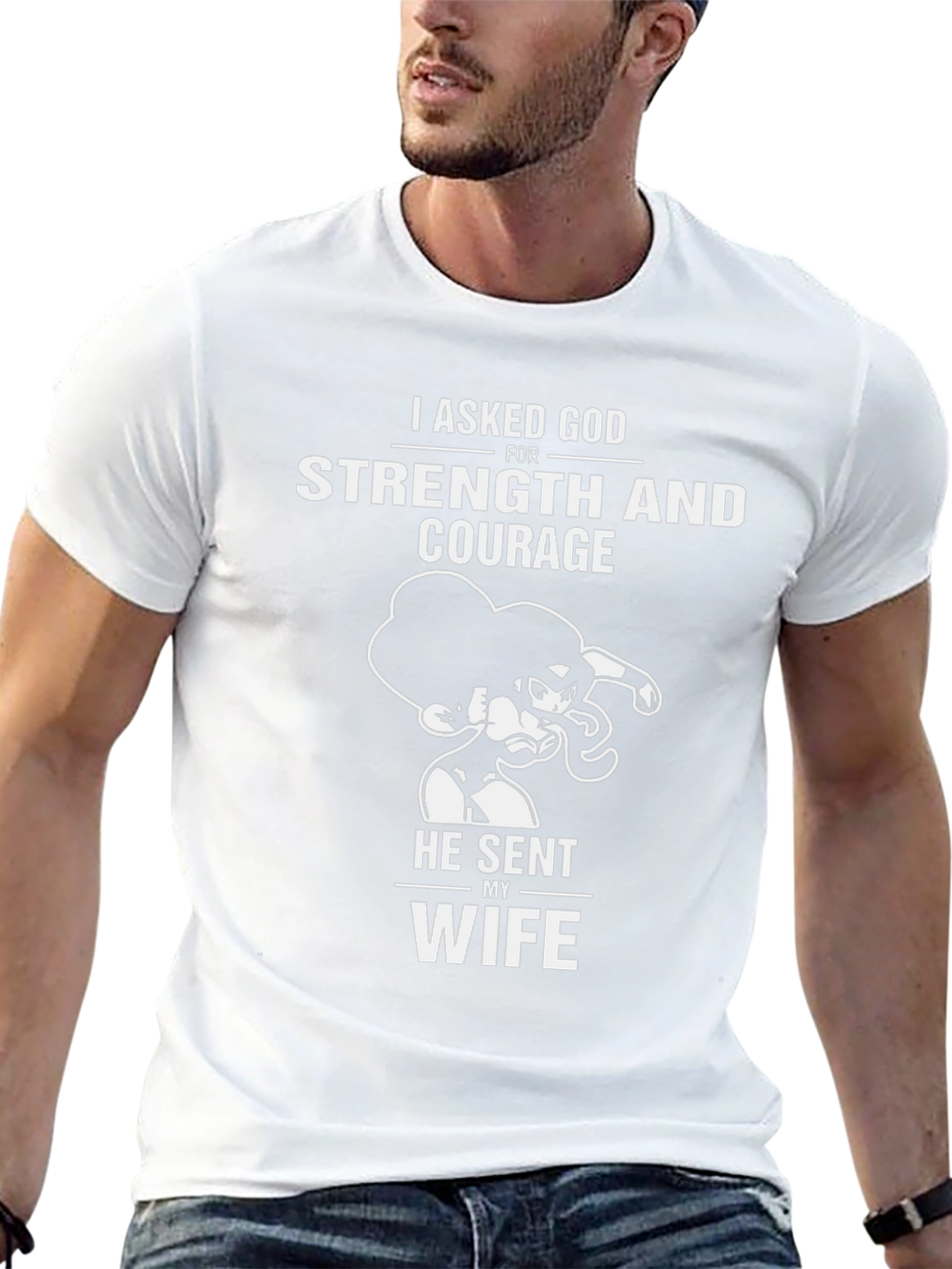 Strength and Courage Wife T-Shirt - Black