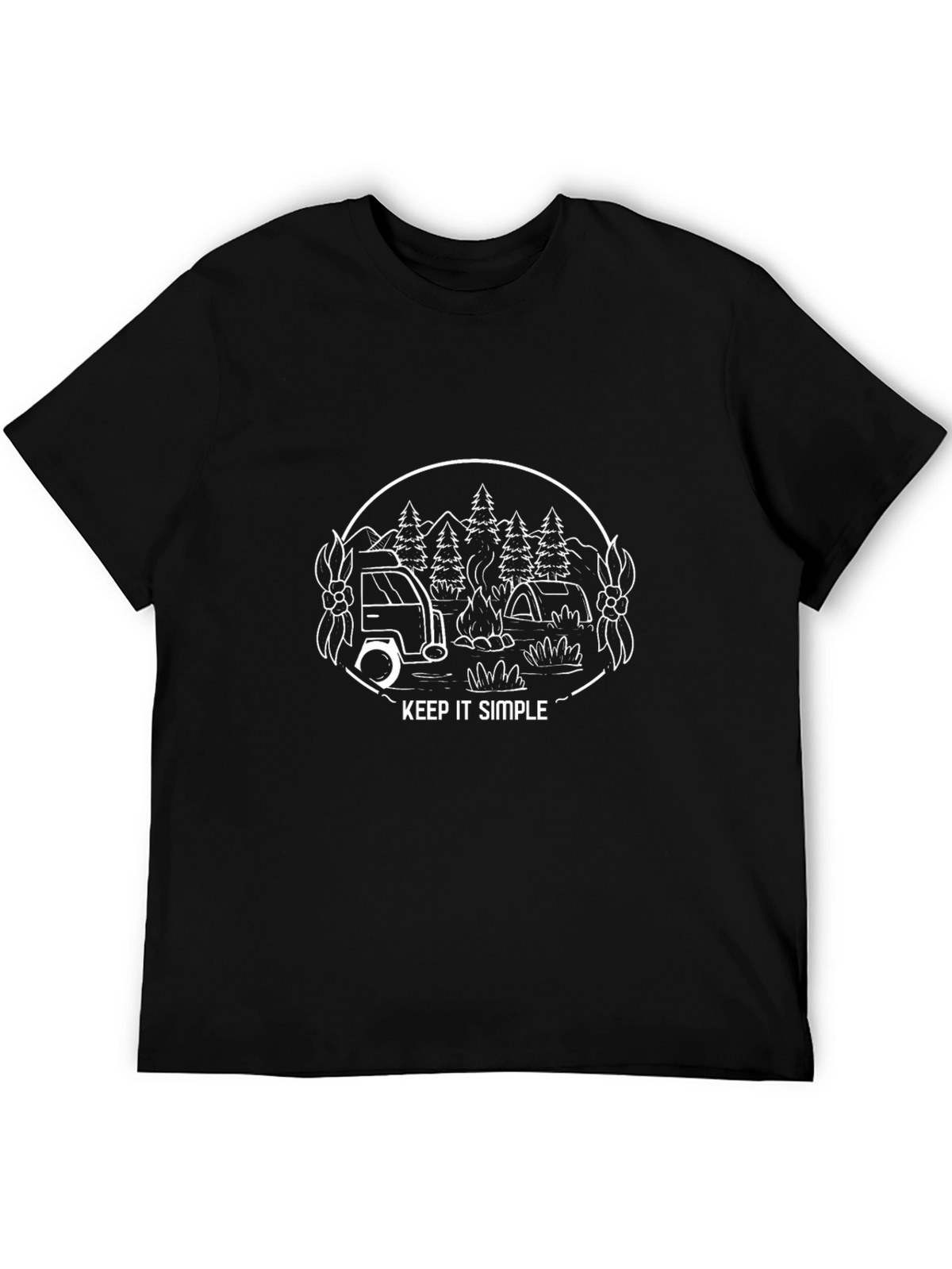 Keep It Simple Camping Graphic T-Shirt
