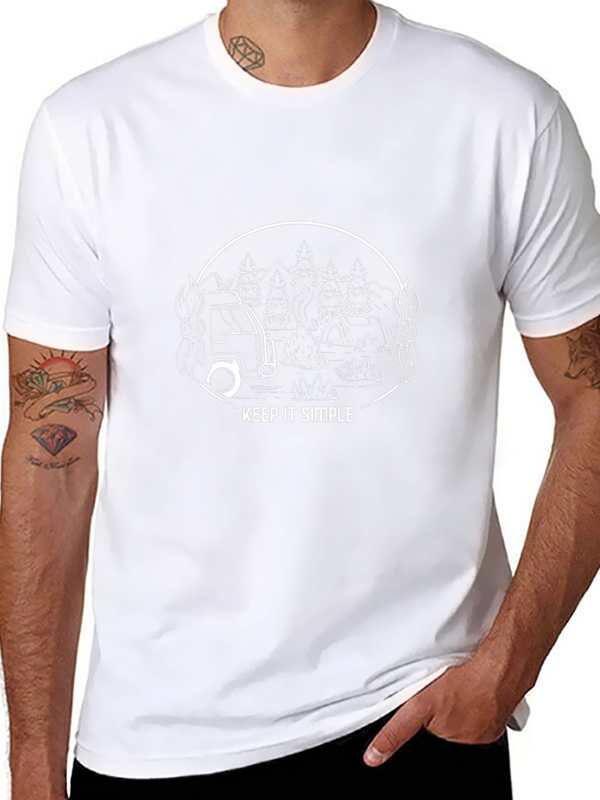 Keep It Simple Camping Graphic T-Shirt
