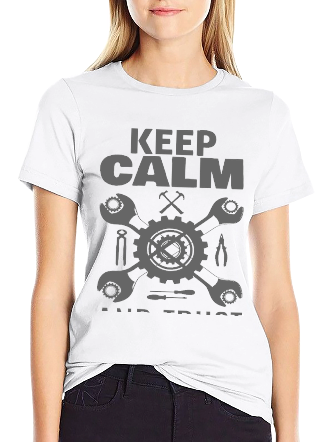 Keep Calm & Trust Mechanic Black T-Shirt