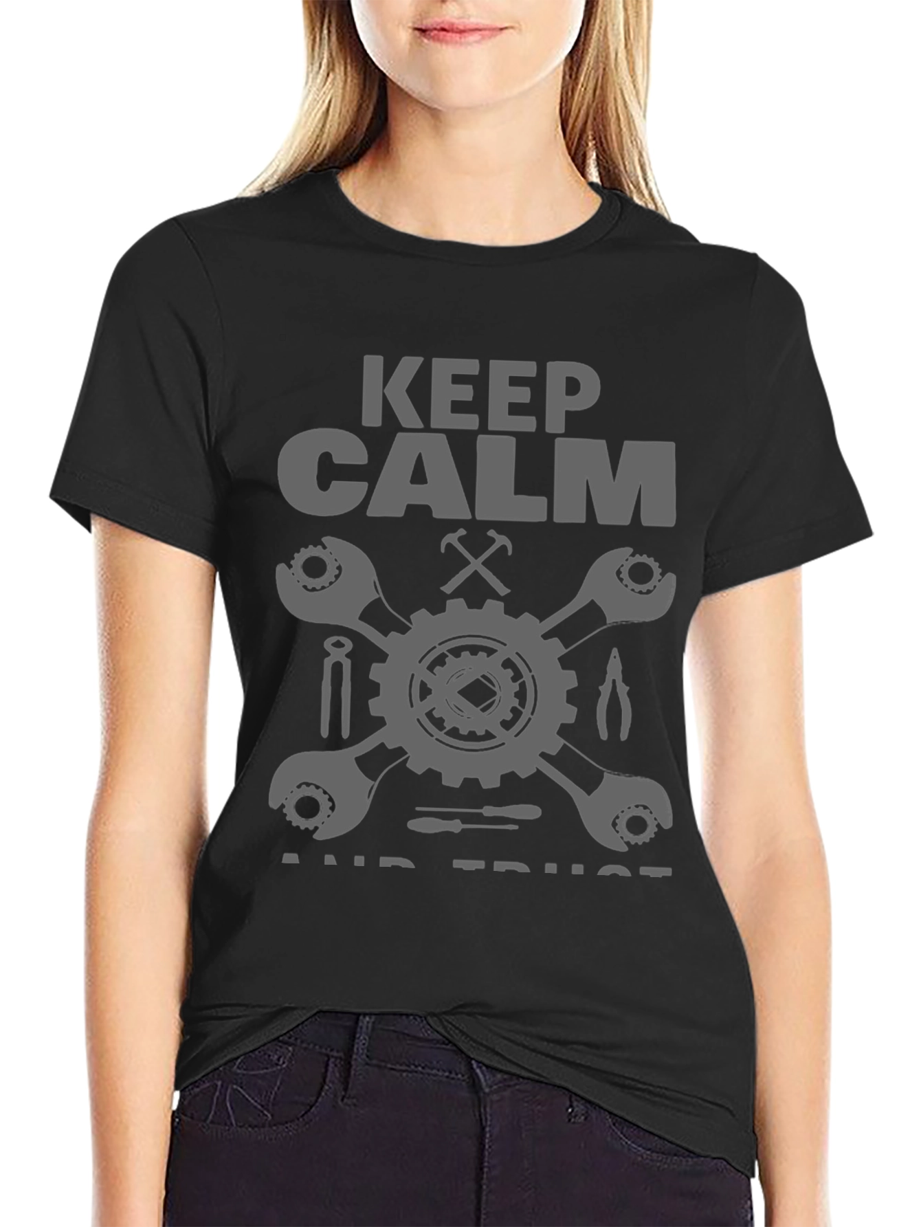 Keep Calm & Trust Mechanic Black T-Shirt