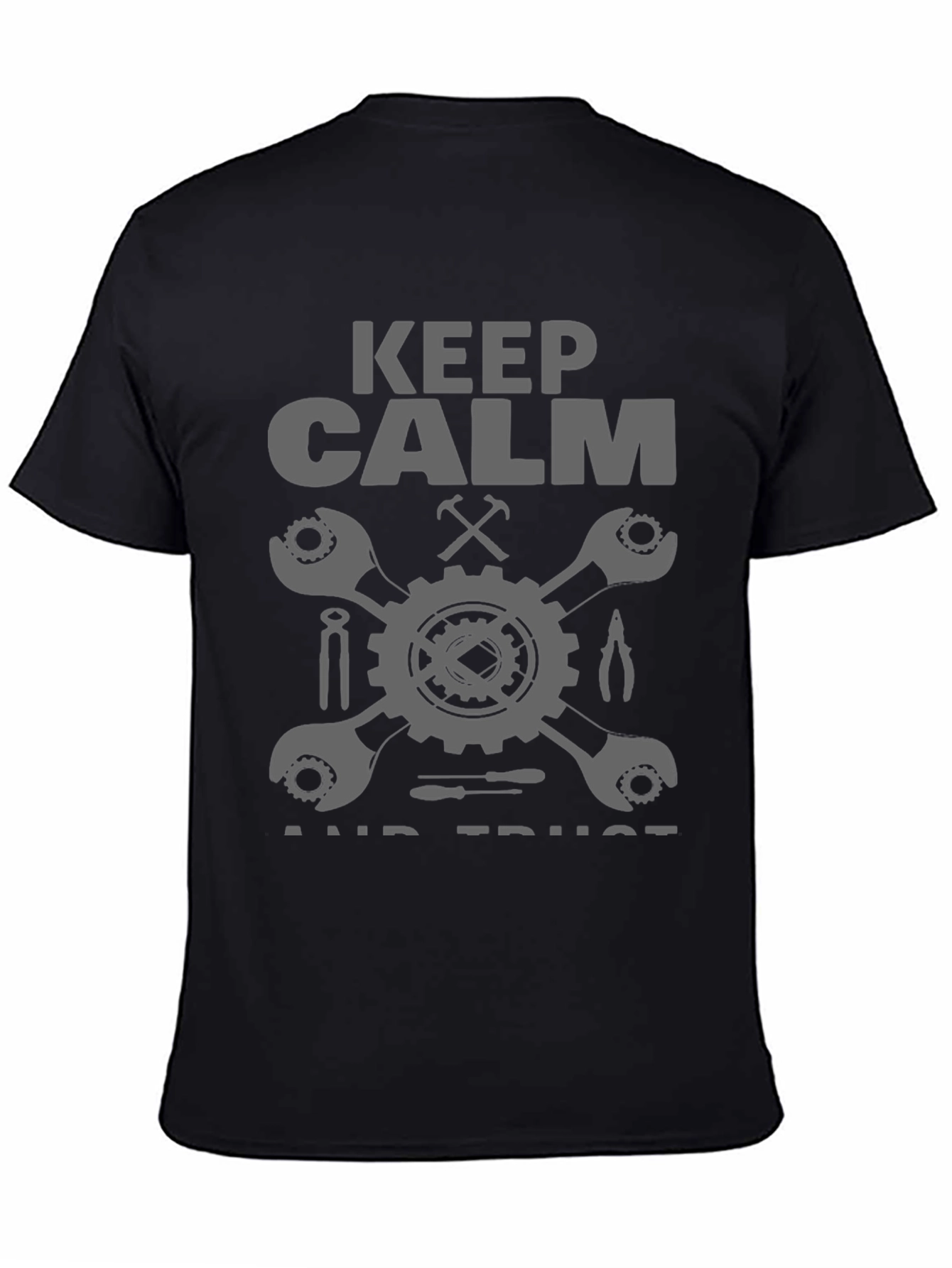 Keep Calm & Trust Mechanic Black T-Shirt