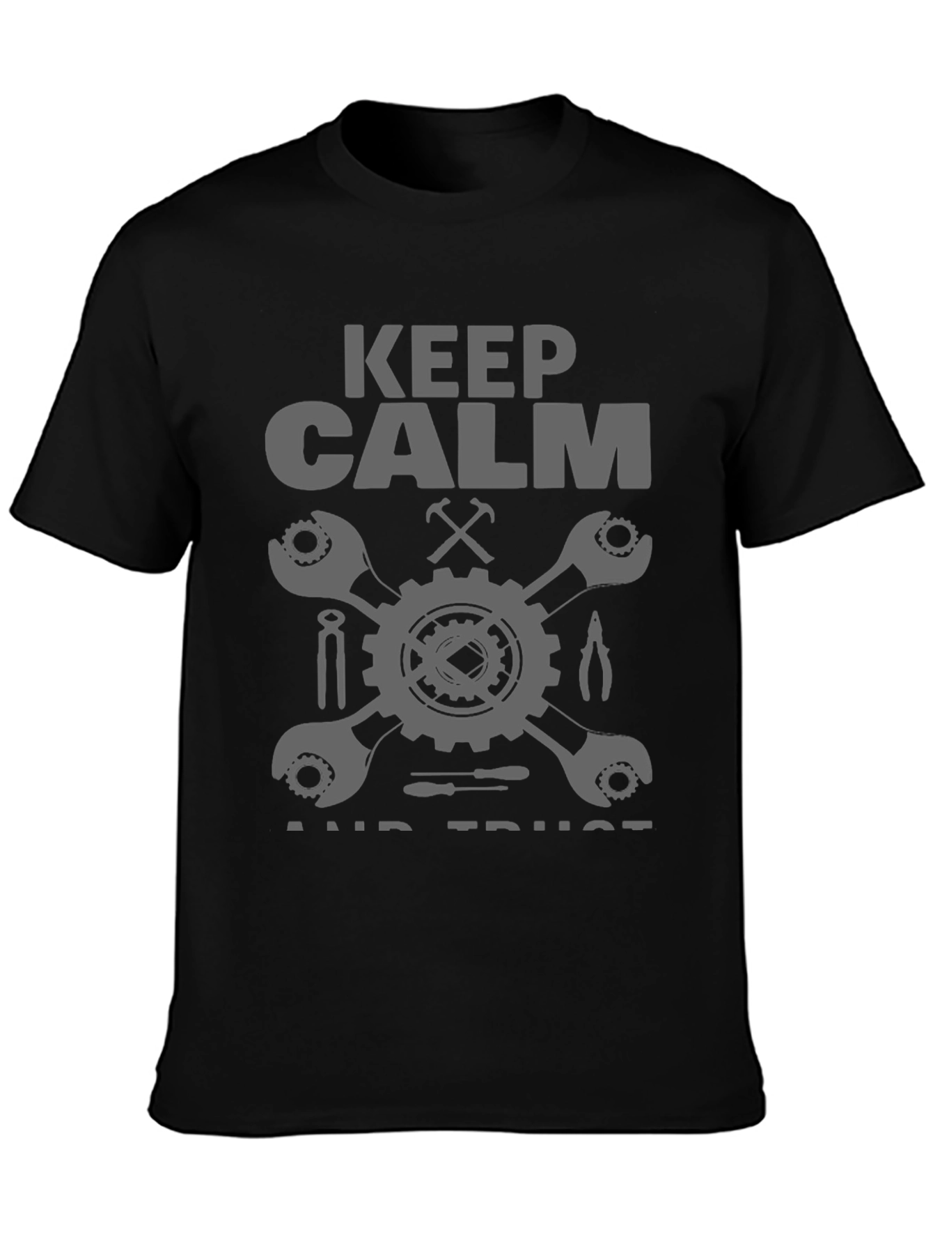 Keep Calm & Trust Mechanic Black T-Shirt