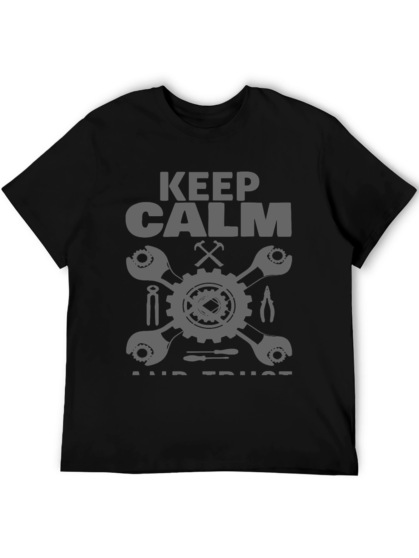 Keep Calm & Trust Mechanic Black T-Shirt