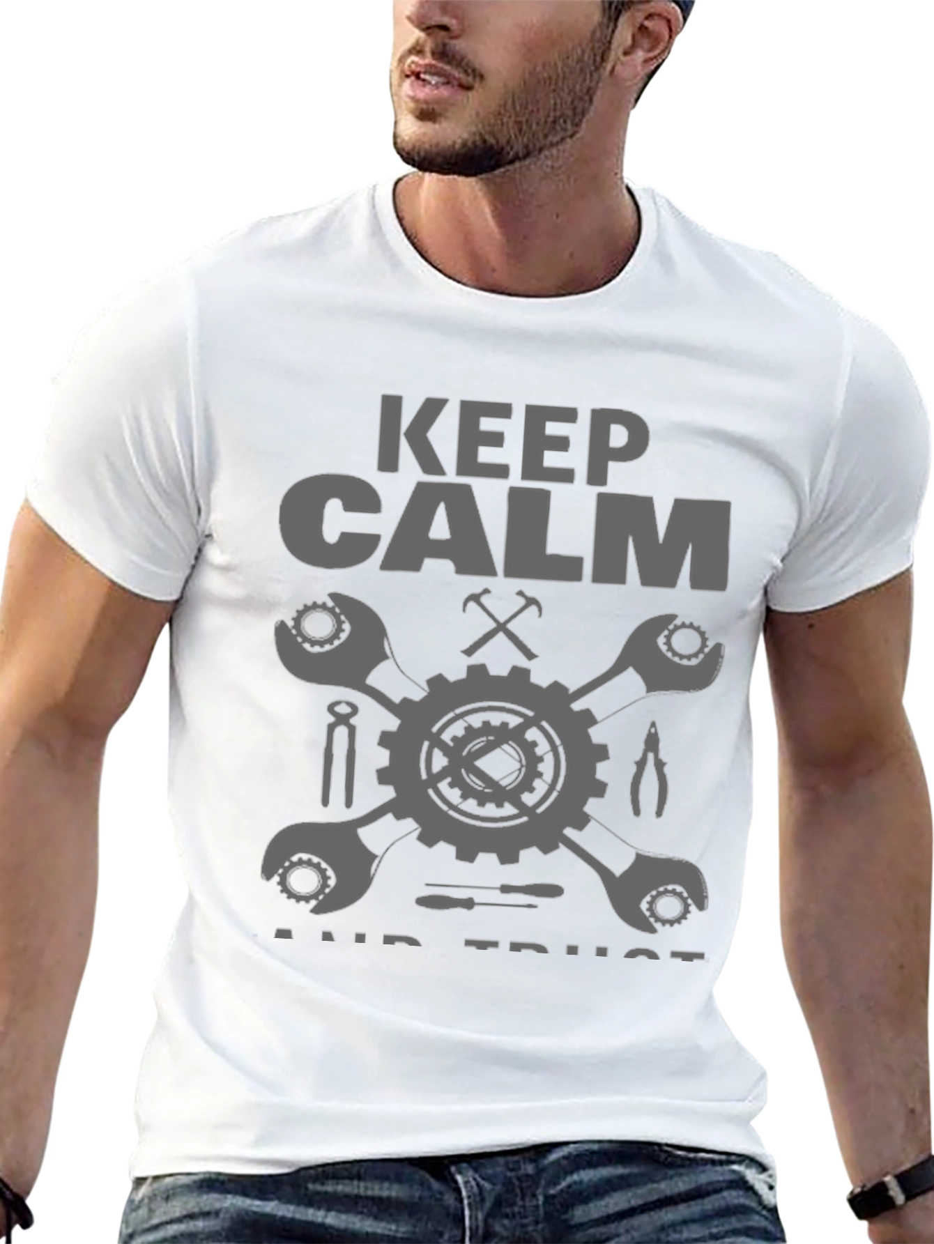 Keep Calm & Trust Mechanic Black T-Shirt