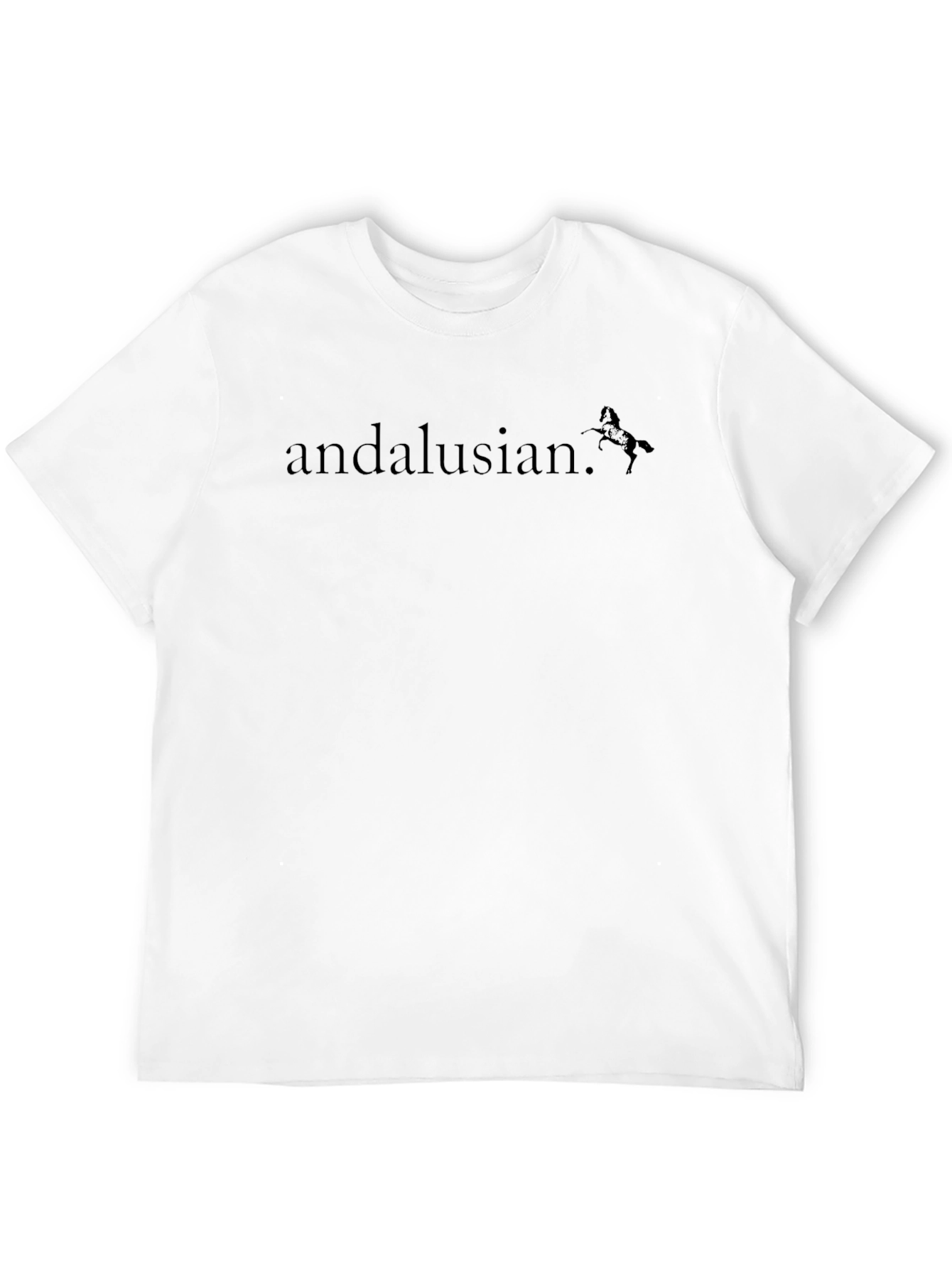 Andalusian Horse Graphic Black T-Shirt