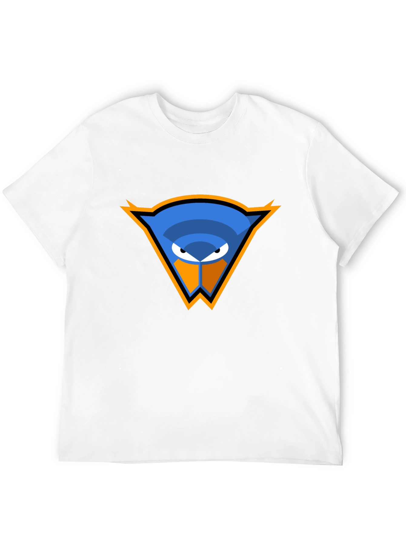 Cool Blue Bird Logo Black T-Shirt