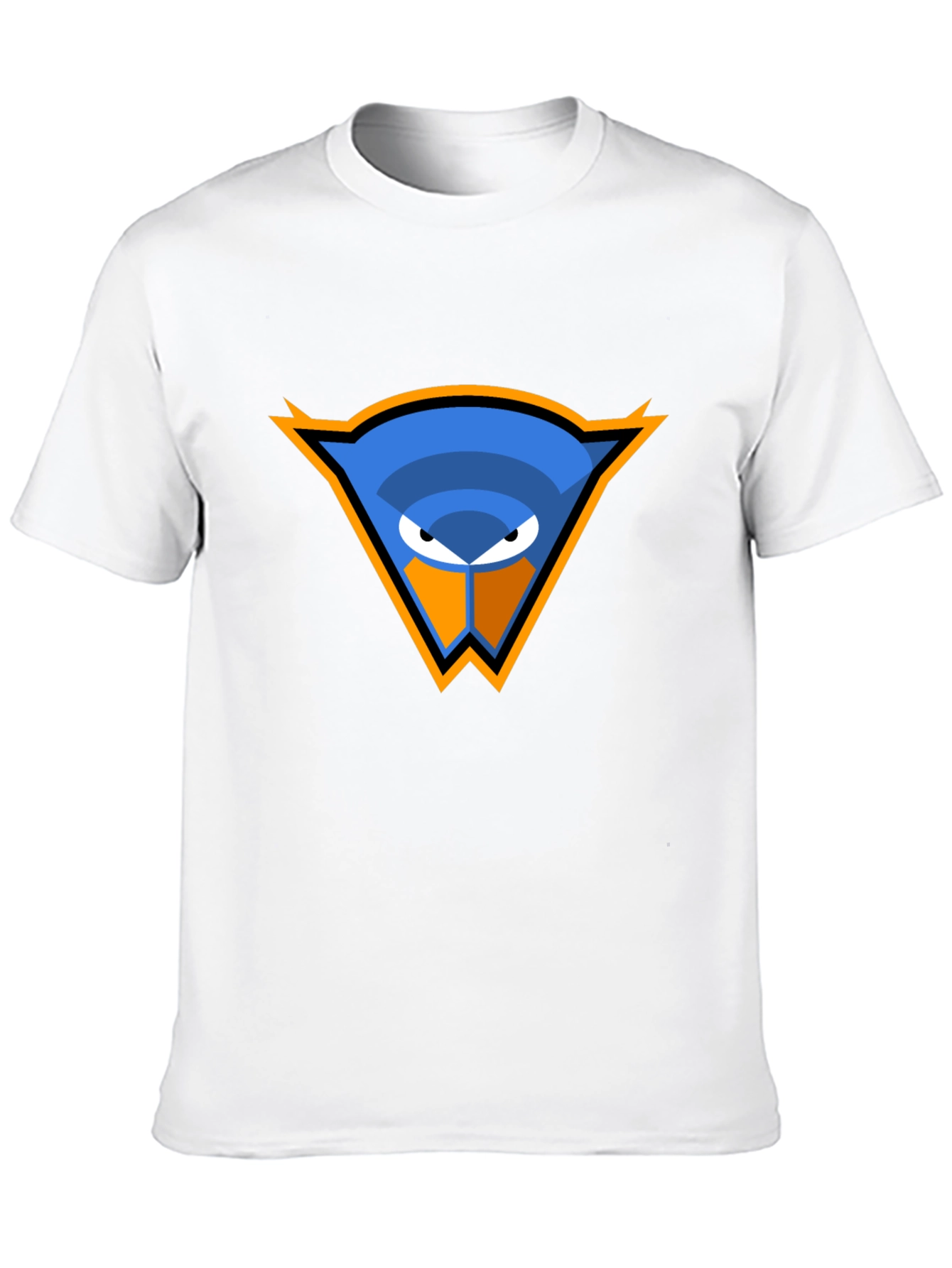 Cool Blue Bird Logo Black T-Shirt