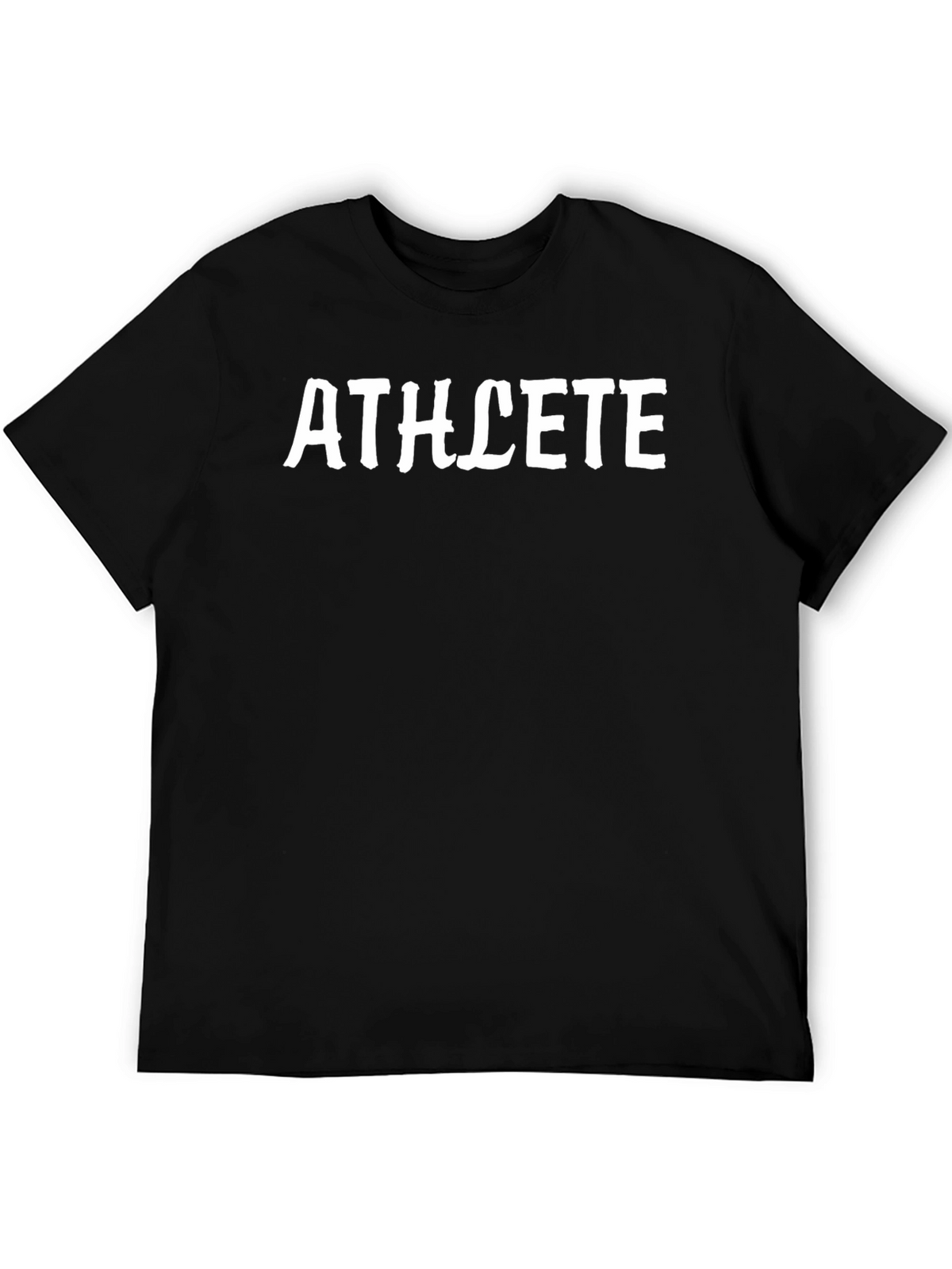 Athlete Graphic Tee - Black Cotton T-Shirt
