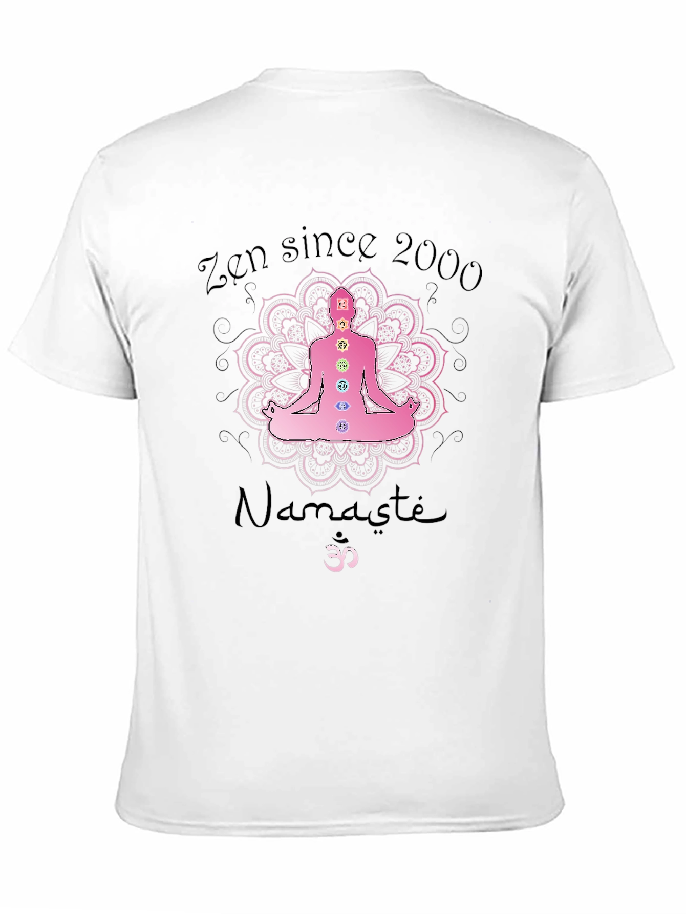 Zen Since 2000 Chakra Mandala Namaste Black T-Shirt