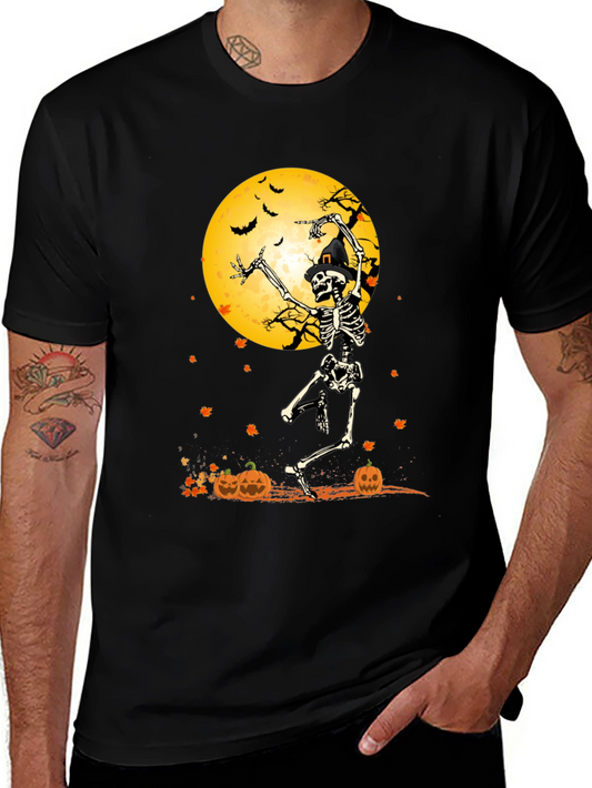 Halloween Skeleton Moon T-Shirt