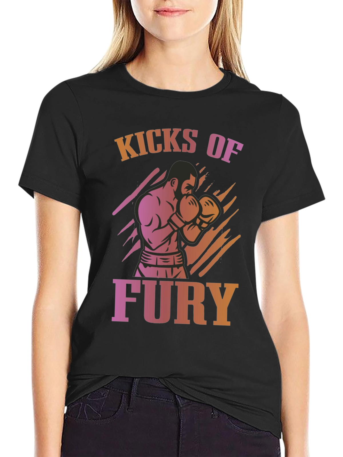 Kicks of Fury Graphic Tee - Boxing Design