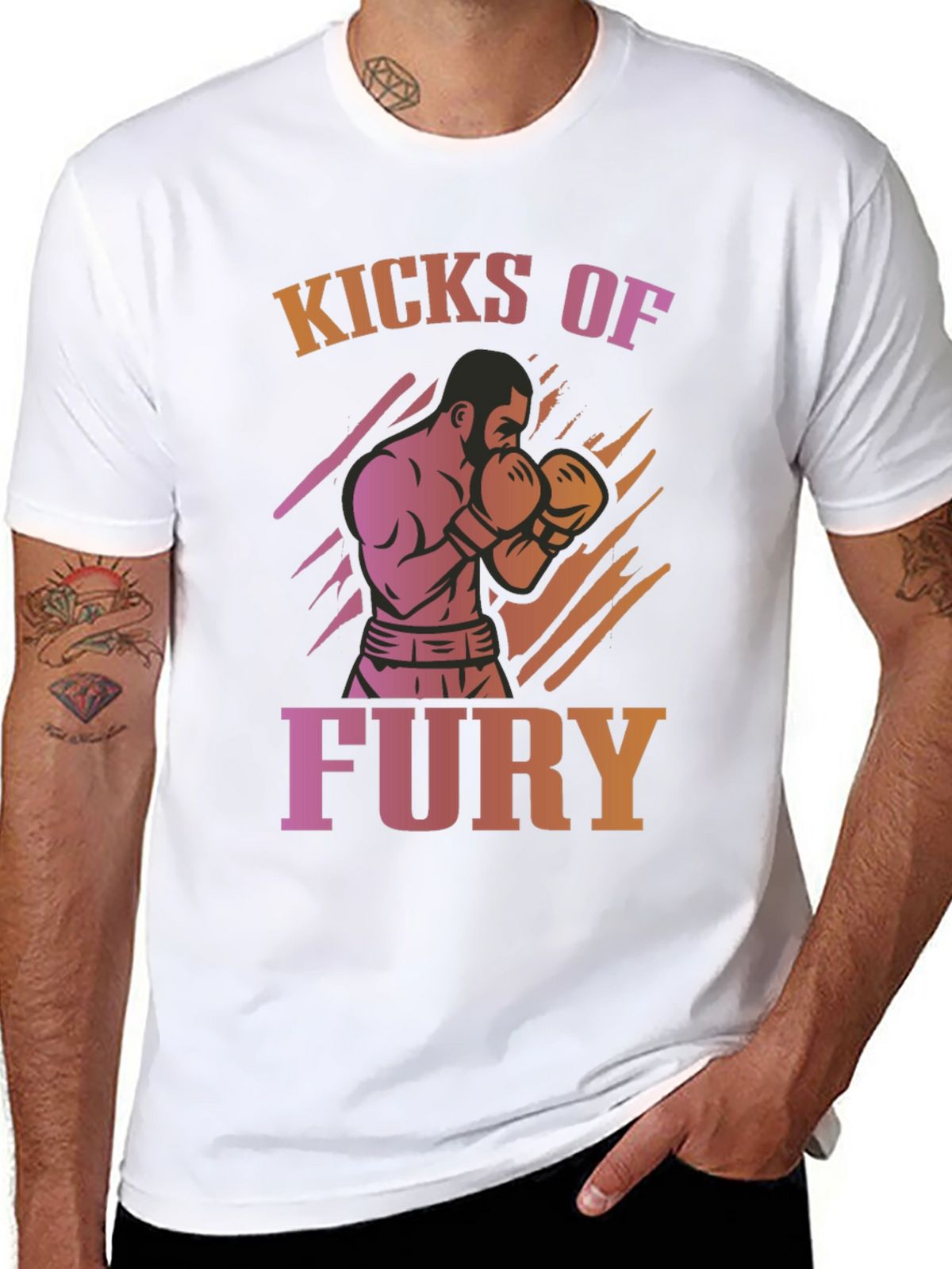 Kicks of Fury Graphic Tee - Boxing Design
