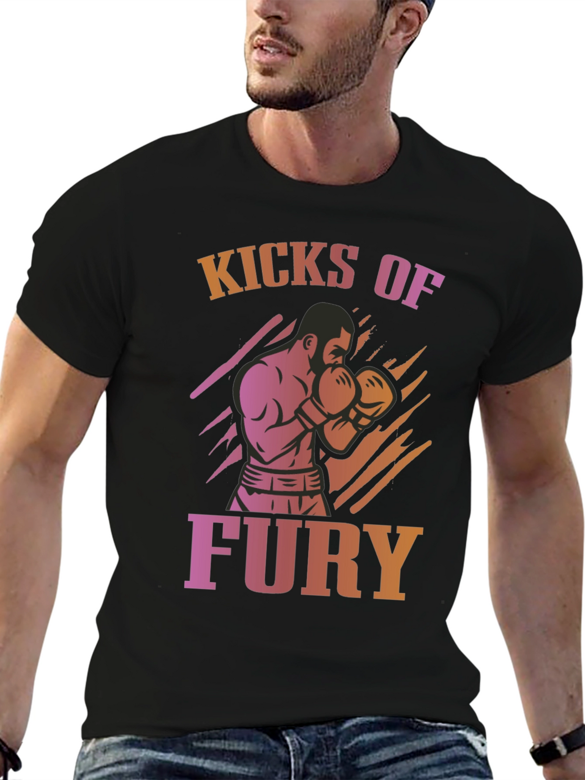 Kicks of Fury Graphic Tee - Boxing Design