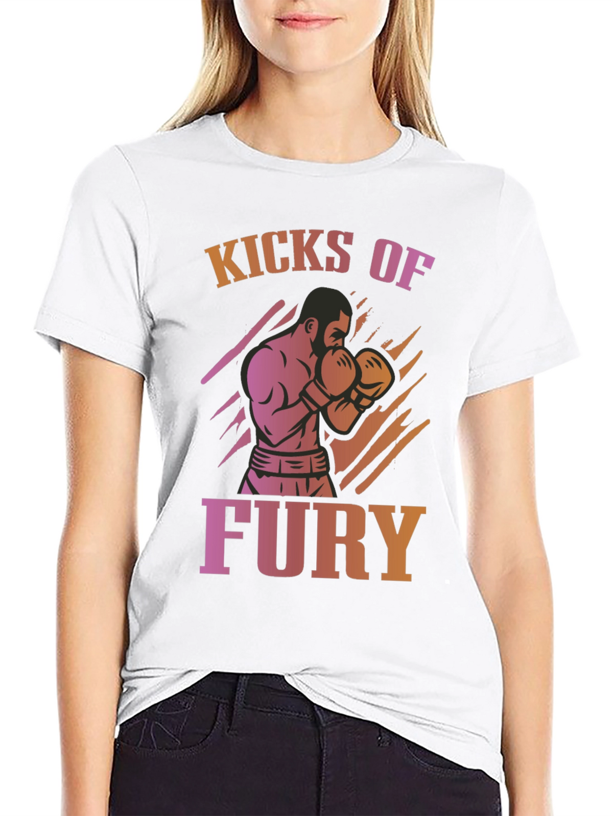 Kicks of Fury Graphic Tee - Boxing Design