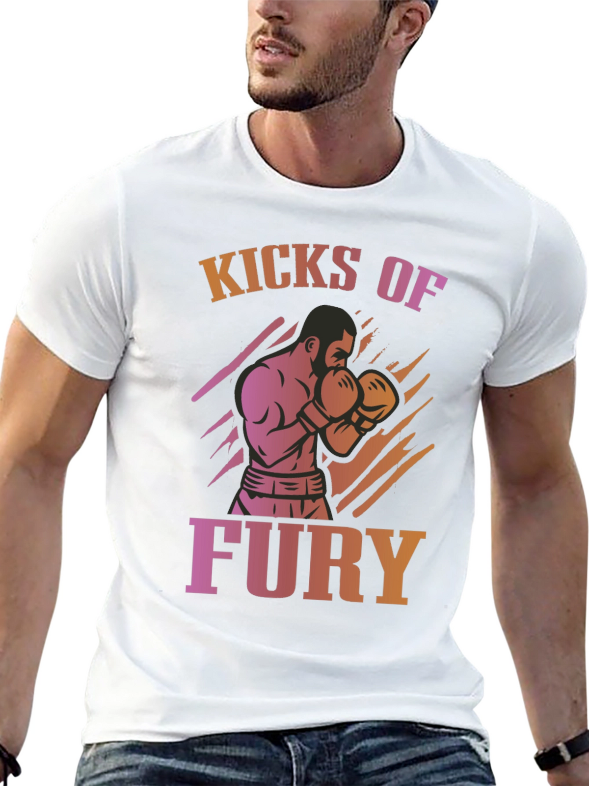 Kicks of Fury Graphic Tee - Boxing Design