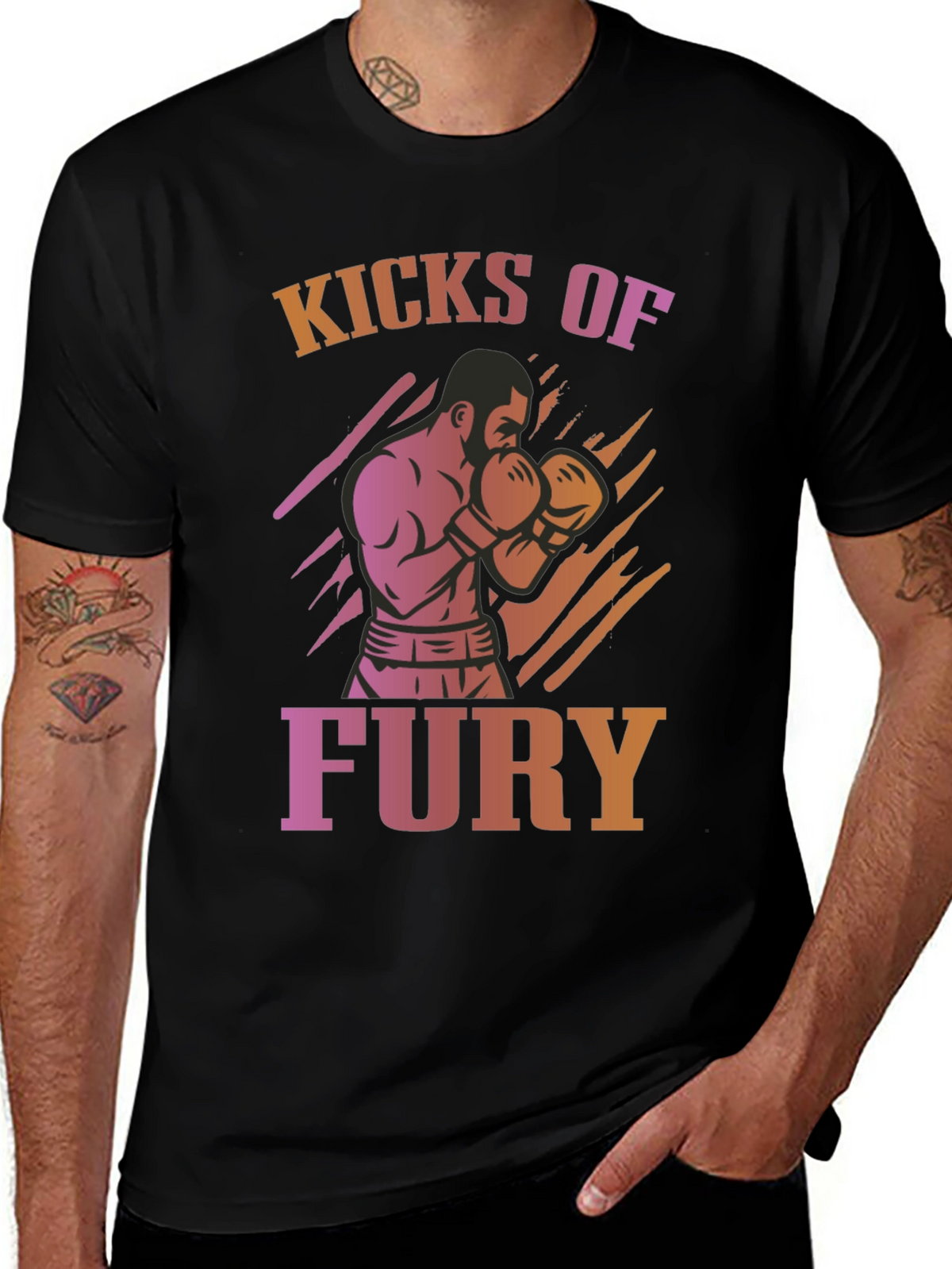 Kicks of Fury Graphic Tee - Boxing Design