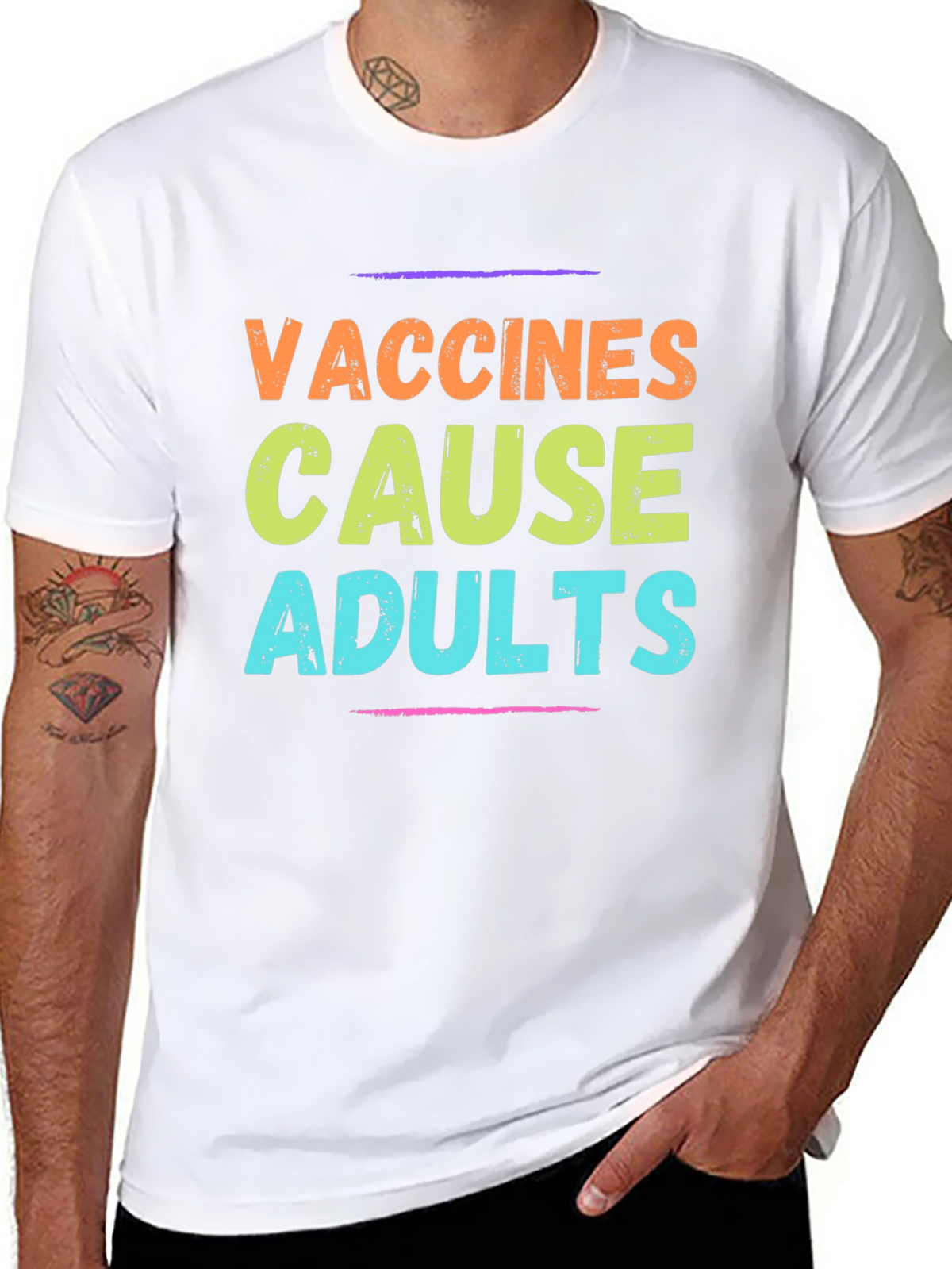 Vaccines Cause Adults Graphic Tee