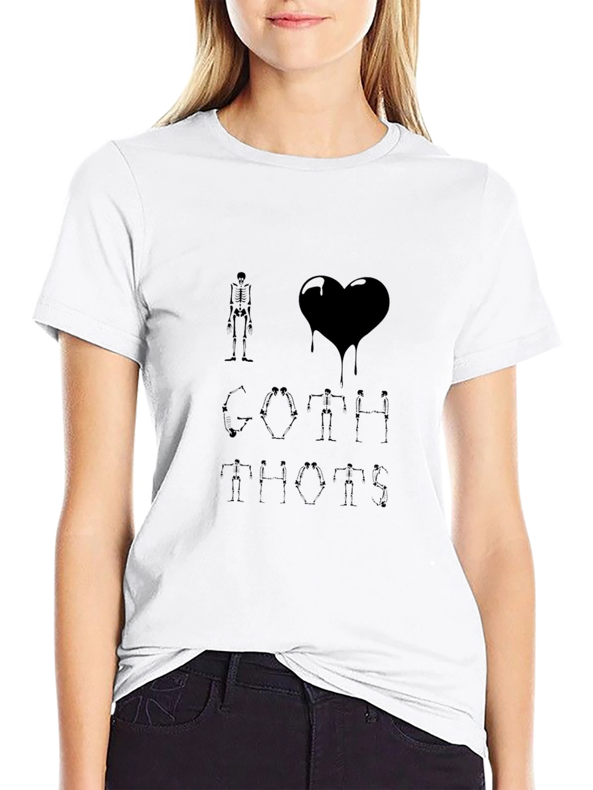 I Heart Goth Skeleton T-Shirt