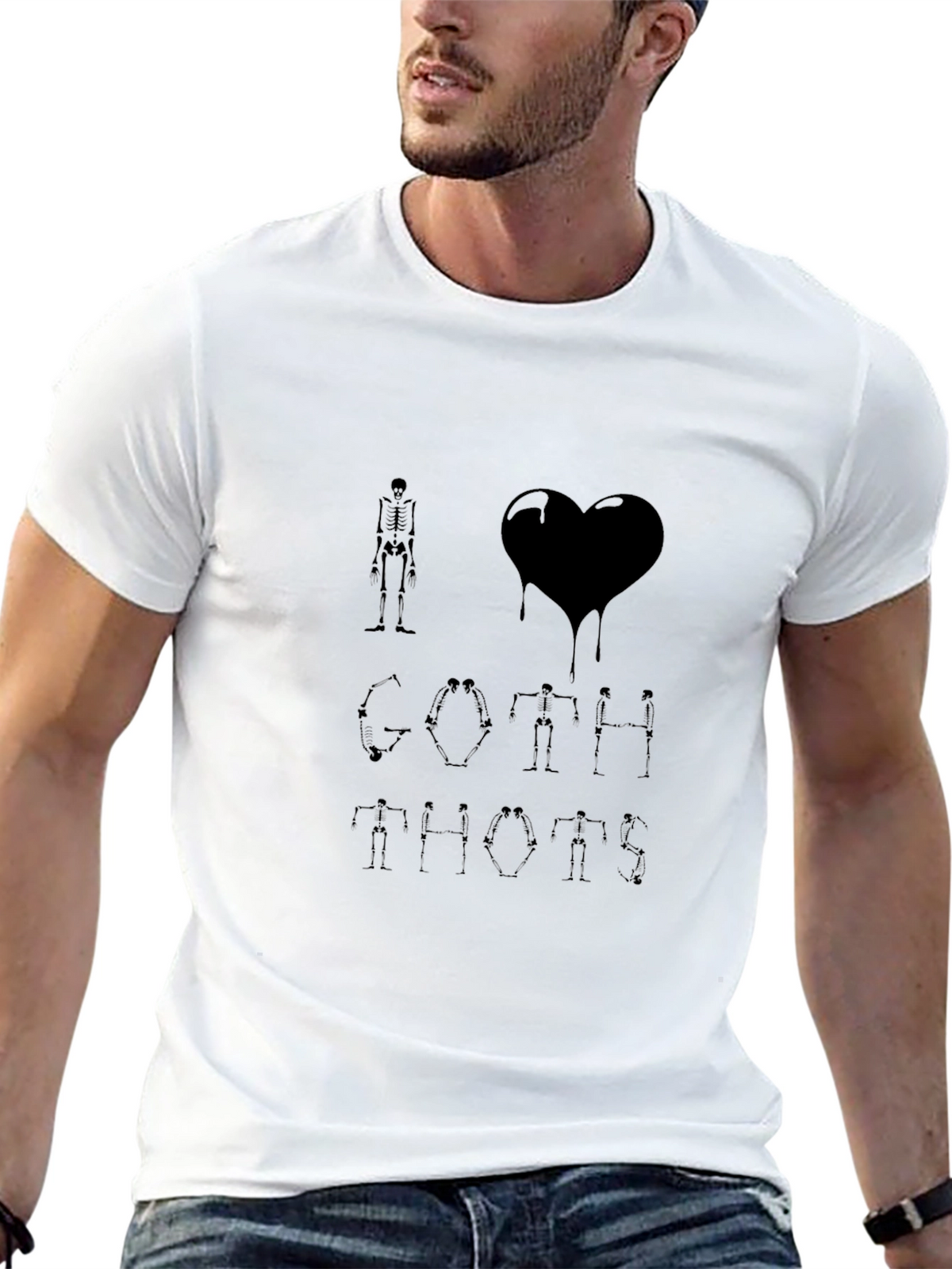 I Heart Goth Skeleton T-Shirt