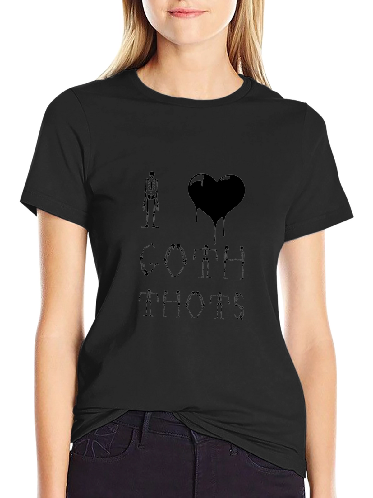 I Heart Goth Skeleton T-Shirt