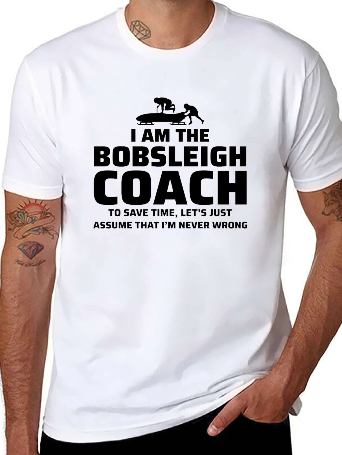 Bobsleigh Coach T-Shirt Funny Slogan Tee