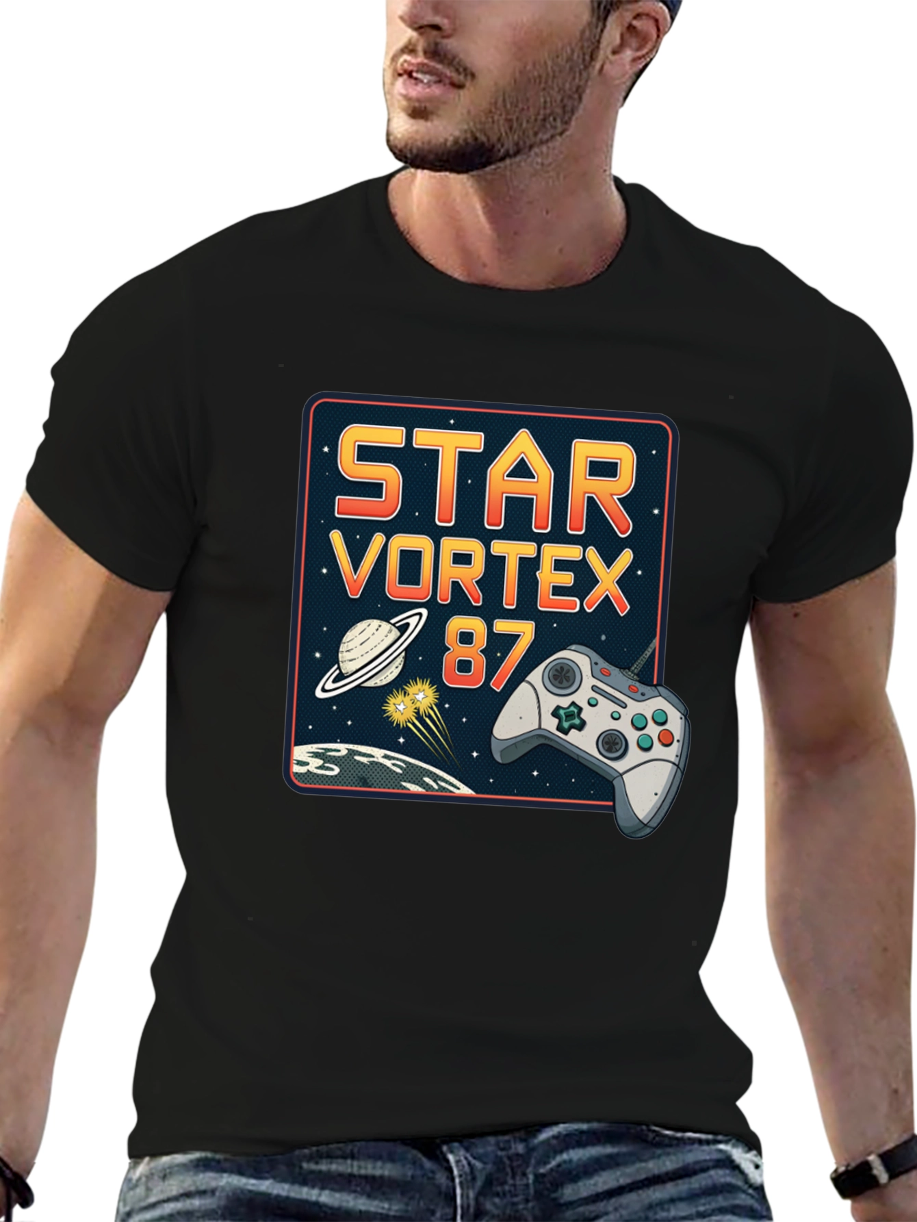 Star Vortex 87 Retro Gaming T-Shirt
